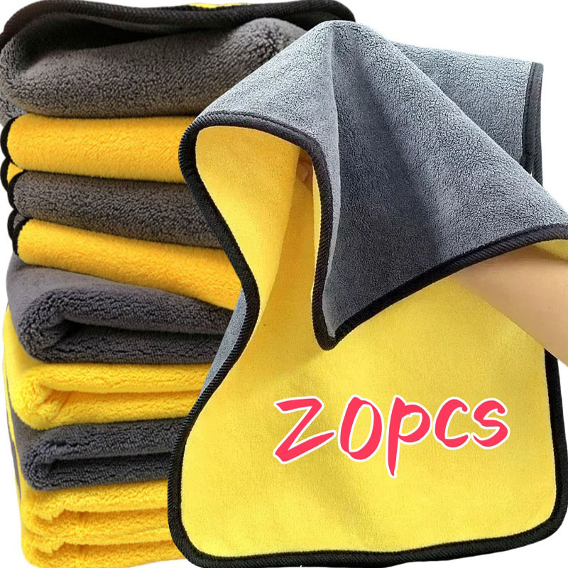 1/20pcs Thicken Microfiber Clo - Microfiber Car Drying Towel Super Absorbent recension och pris