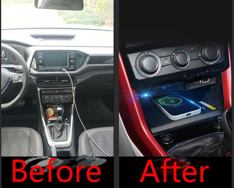 for Volkswagen T-CROSS Tacqua  - Wireless Car Charger Mount Fast Charging recension och pris